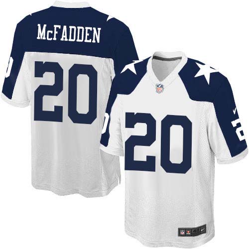 Men's Game Darren McFadden Nike Jersey White Alternate - #20 Throwback NFL Dallas Cowboys
